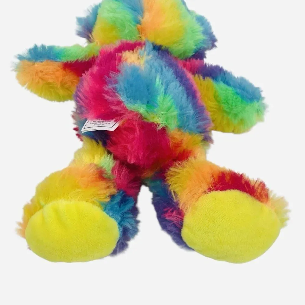 NWT 2017 Nanco Tie Dye Rainbow Teddy Bear Plush Colorful Soft Toy Stuffed Animal